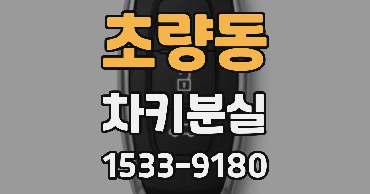 초량동 차키분실