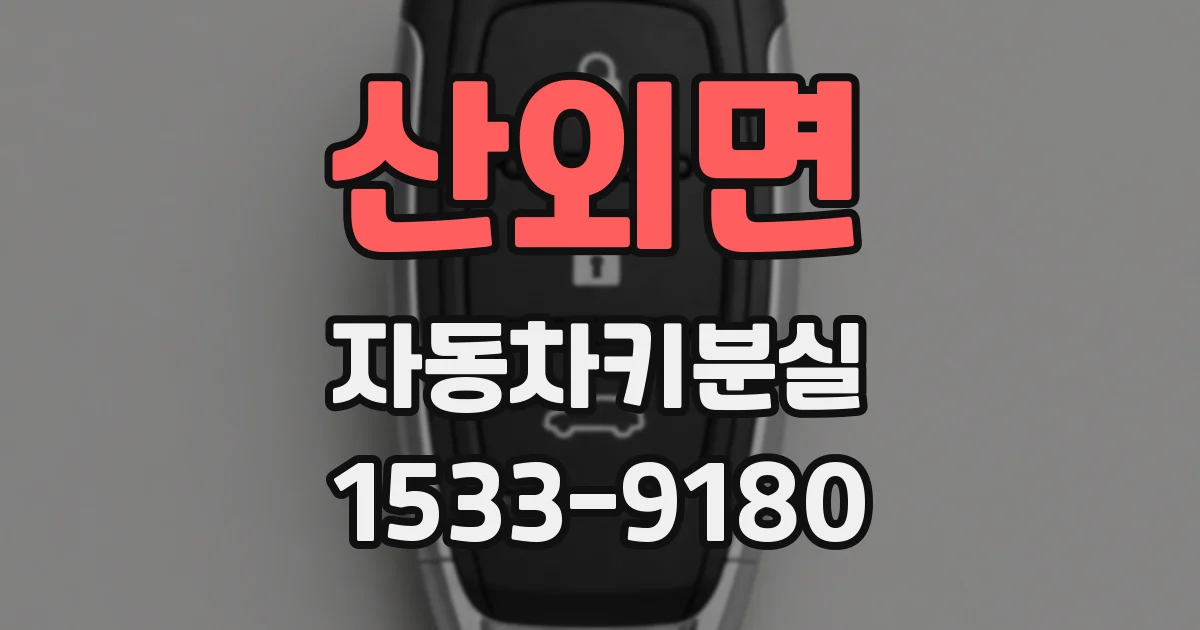 산외면 자동차키분실