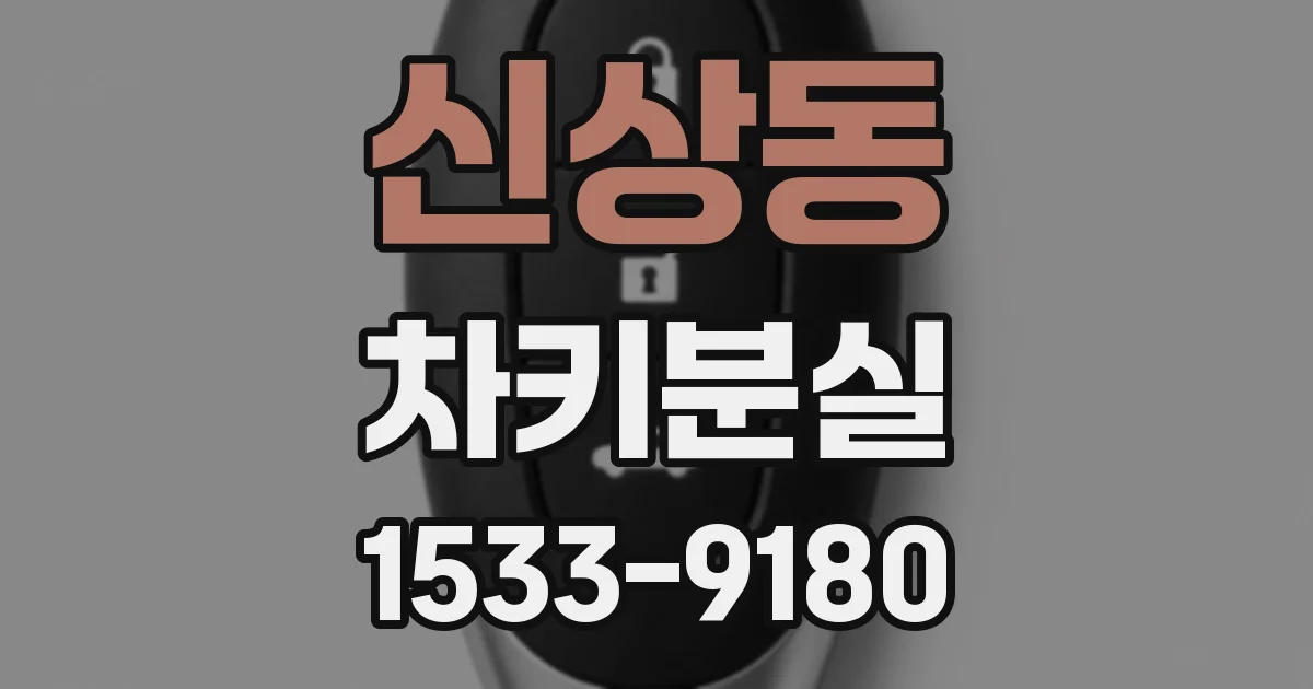 신상동 차키분실