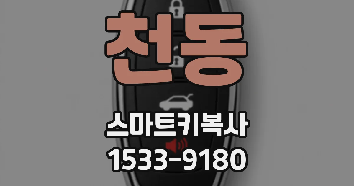 천동 스마트키복사