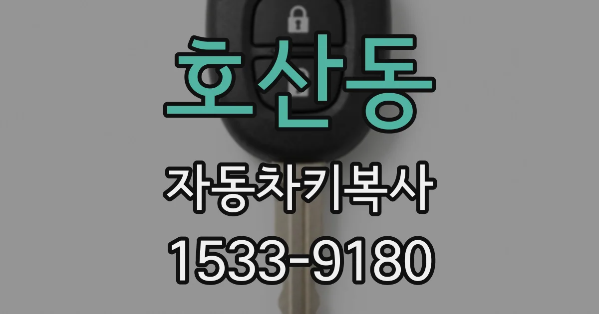 호산동 자동차키복사