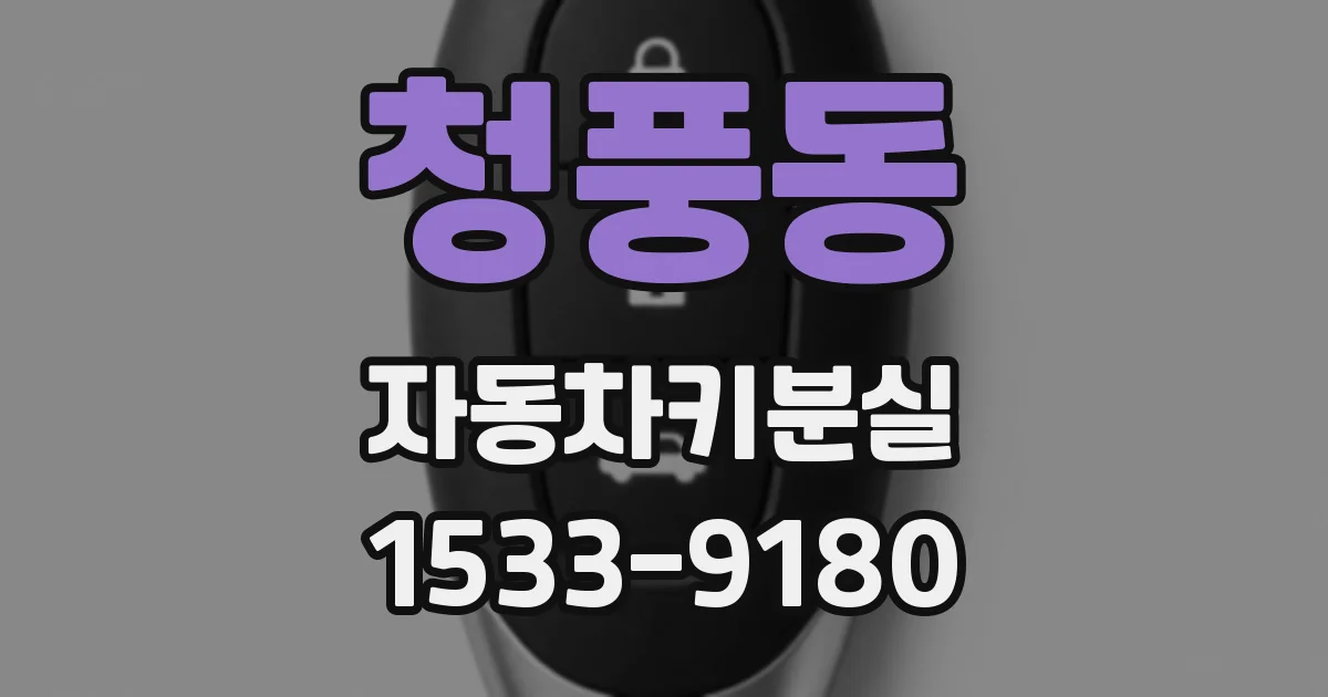 청풍동 자동차키분실