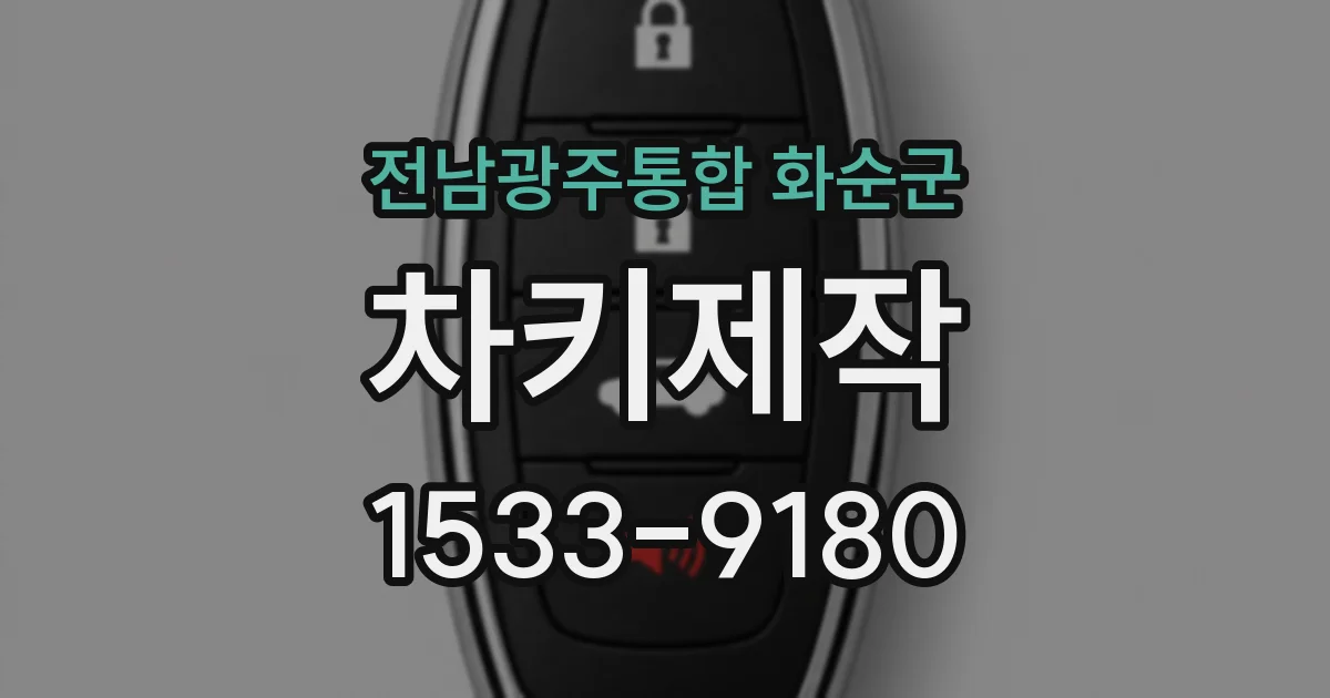 전남광주통합 화순군 차키제작