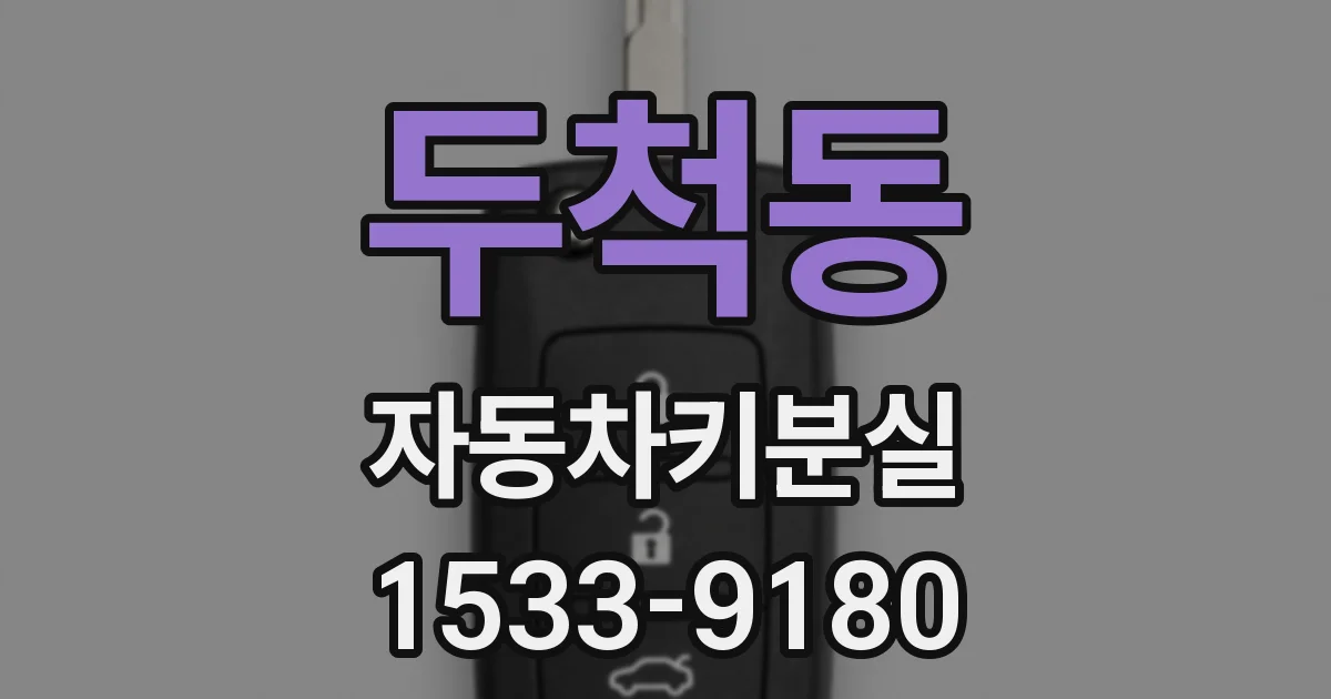 두척동 자동차키분실