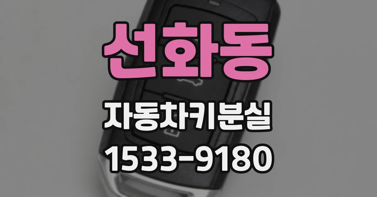 선화동 자동차키분실