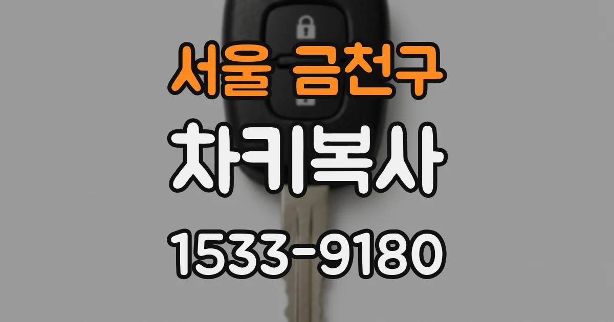 서울 금천구 차키복사