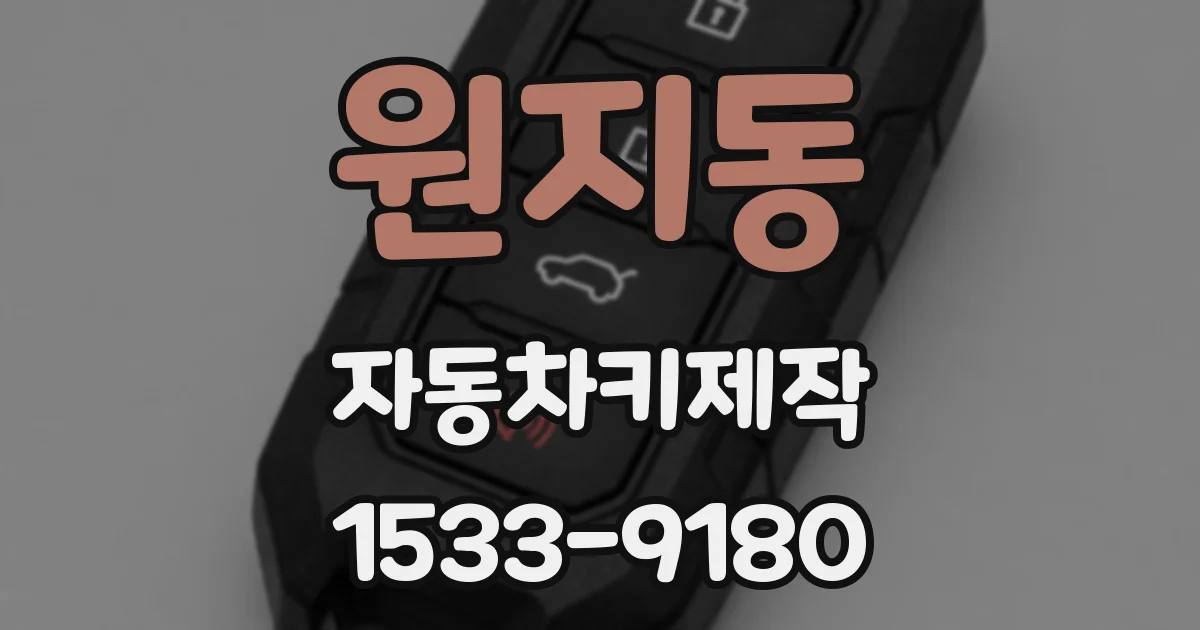 원지동 자동차키제작