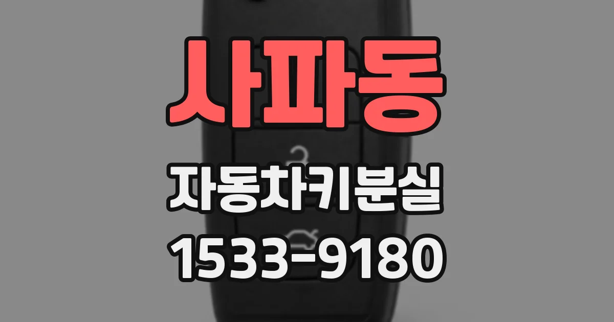 사파동 자동차키분실