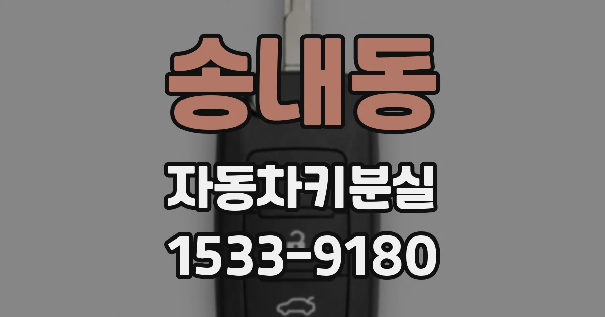송내동 자동차키분실