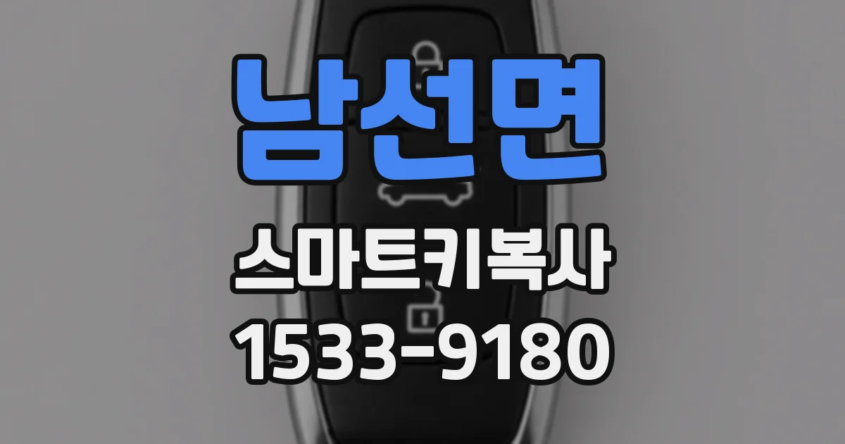 남선면 스마트키복사