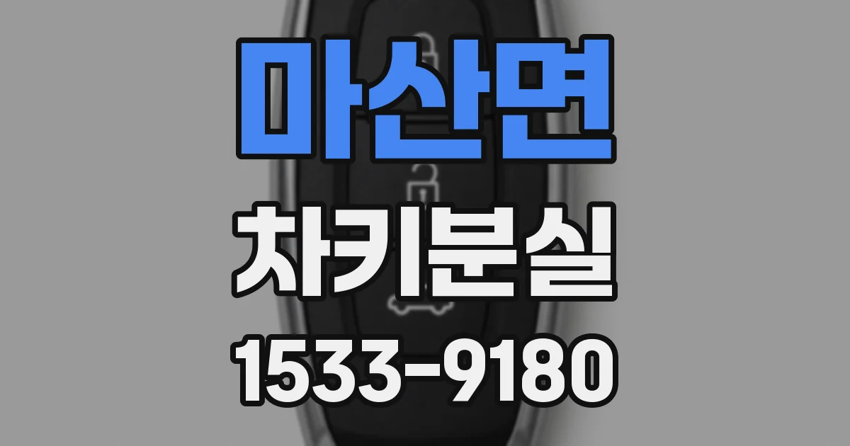 마산면 차키분실