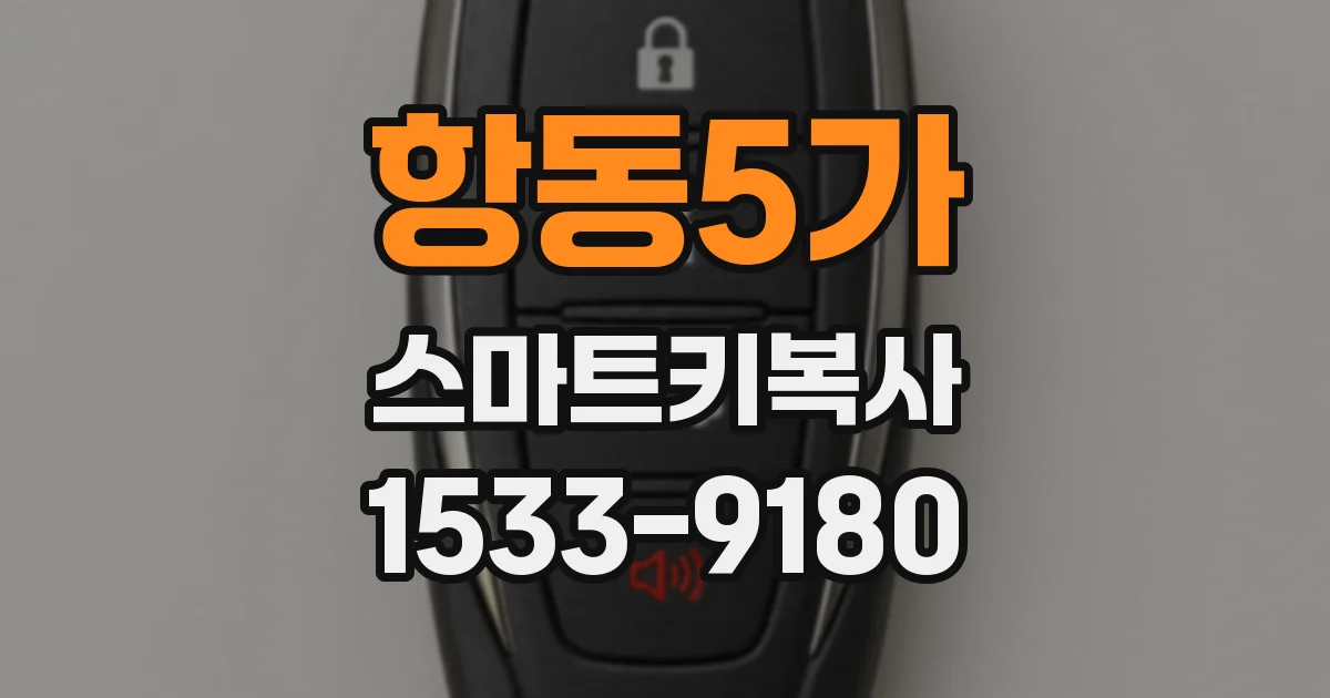 항동5가 스마트키복사