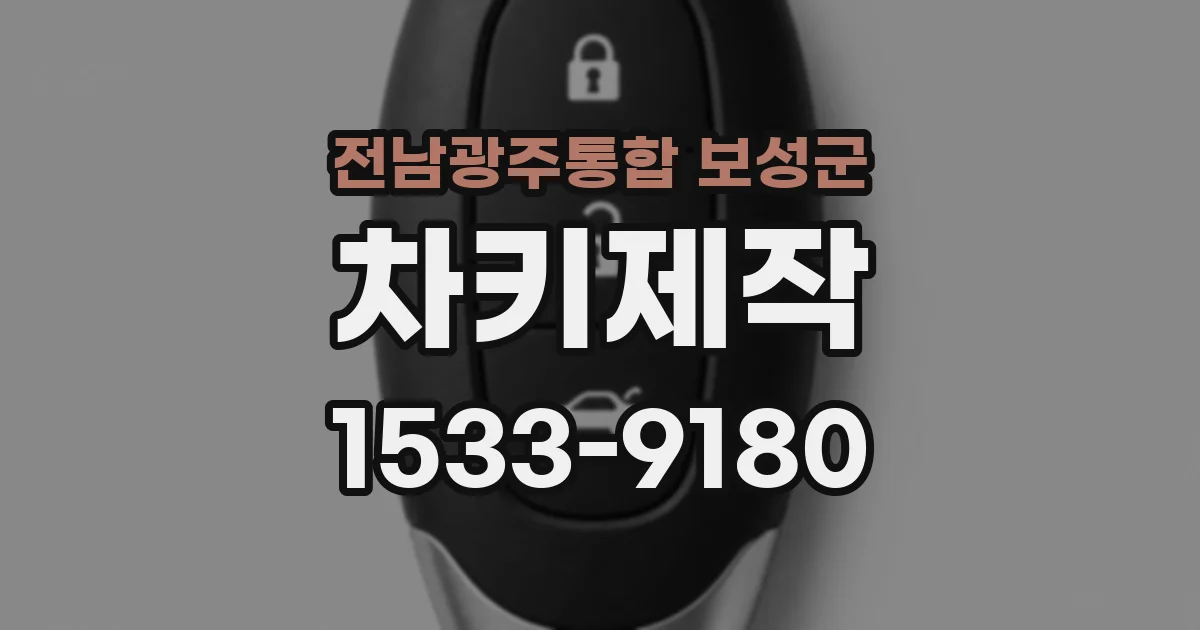 전남광주통합 보성군 차키제작