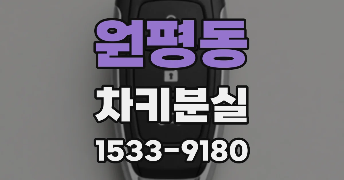 원평동 차키분실