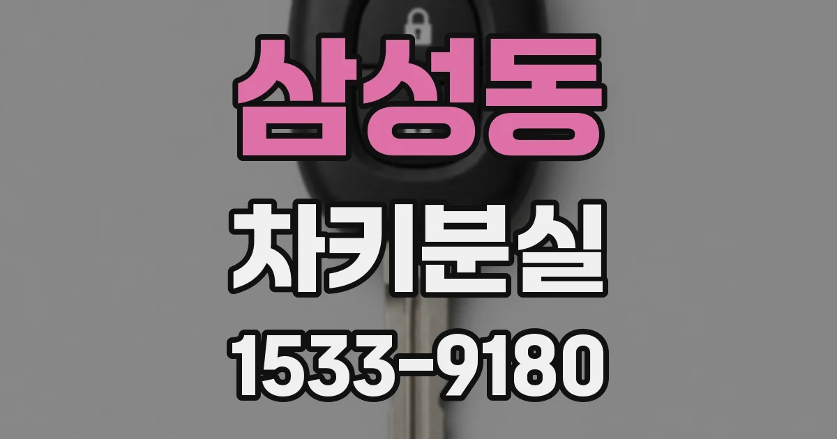 삼성동 차키분실