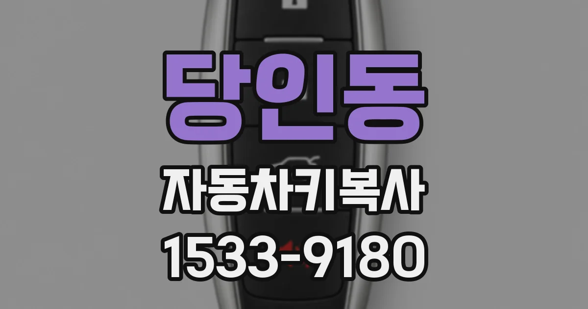 당인동 자동차키복사