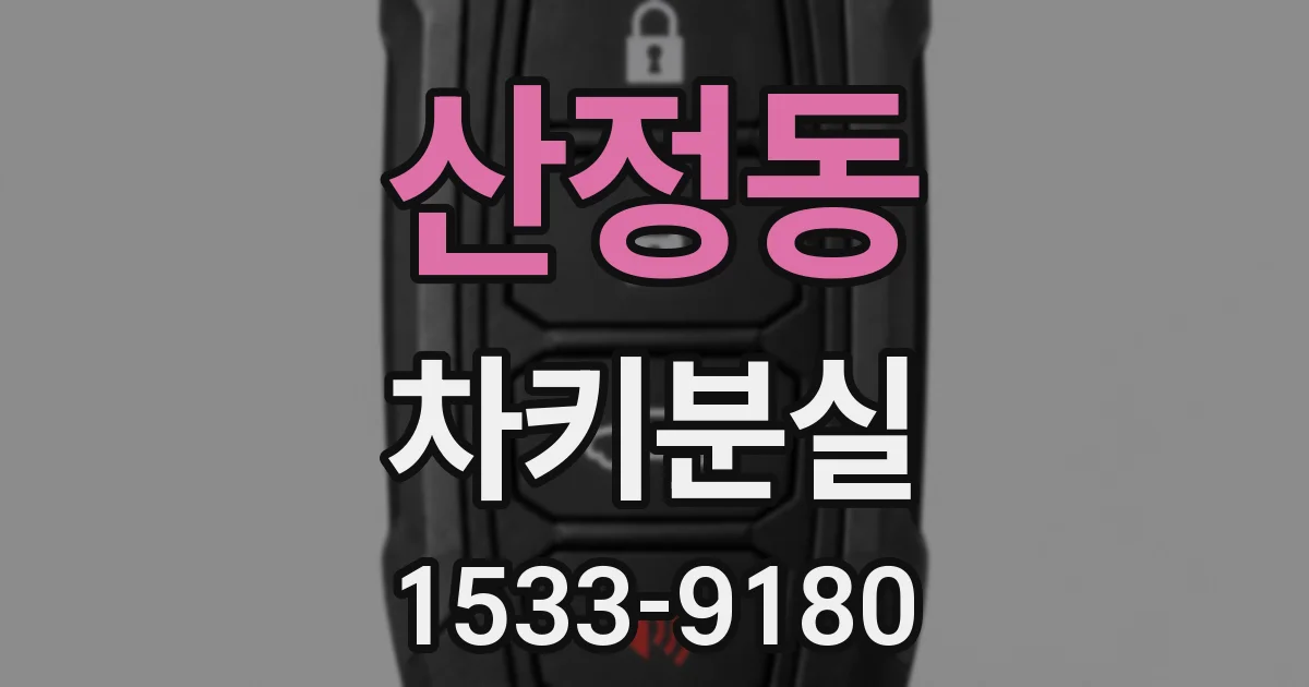 산정동 차키분실