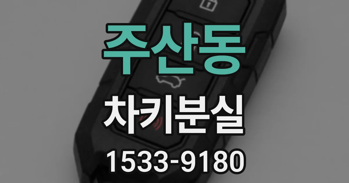 주산동 차키분실
