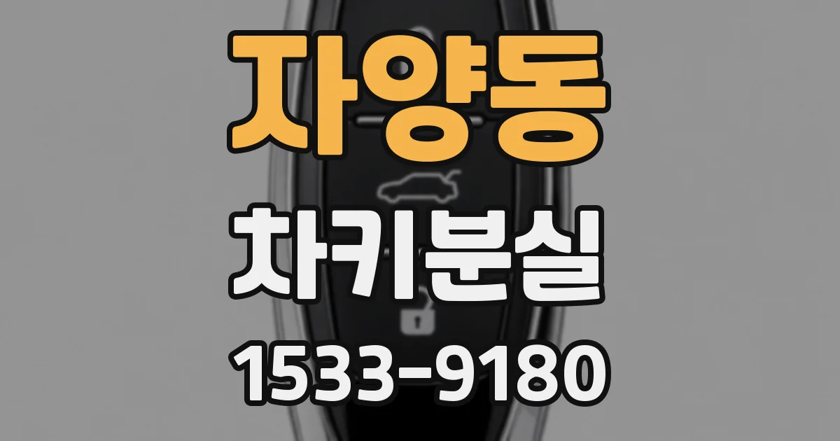 자양동 차키분실
