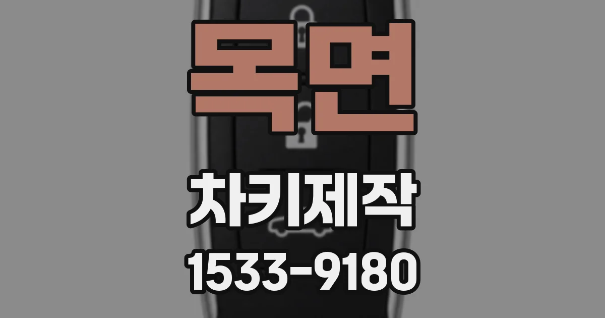 목면 차키제작