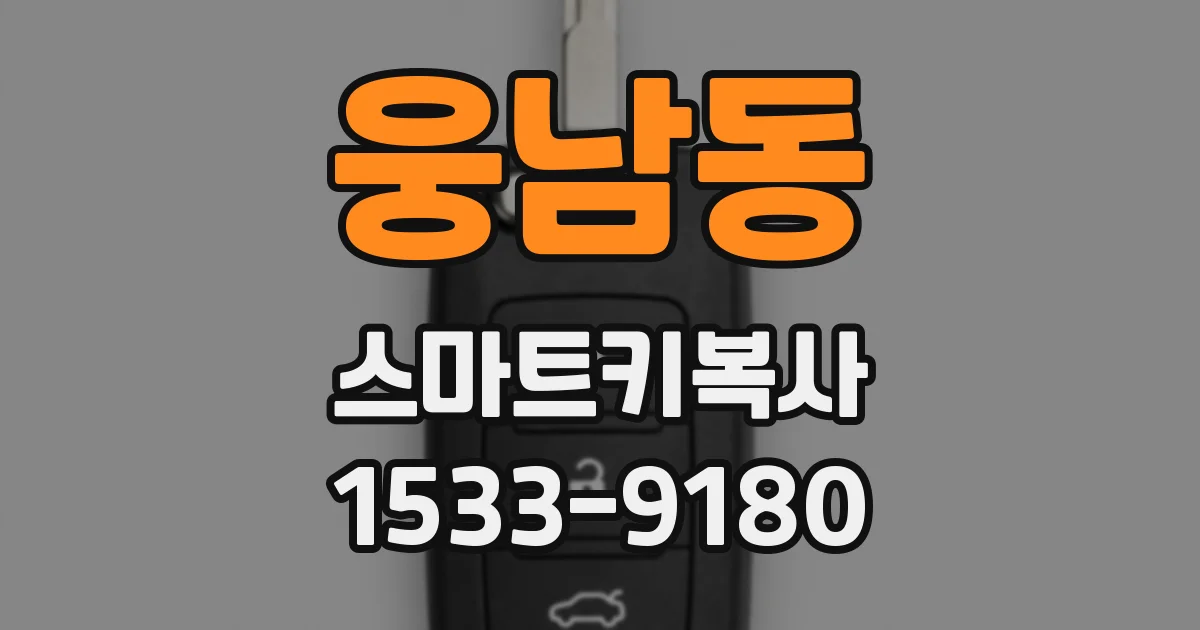 웅남동 스마트키복사