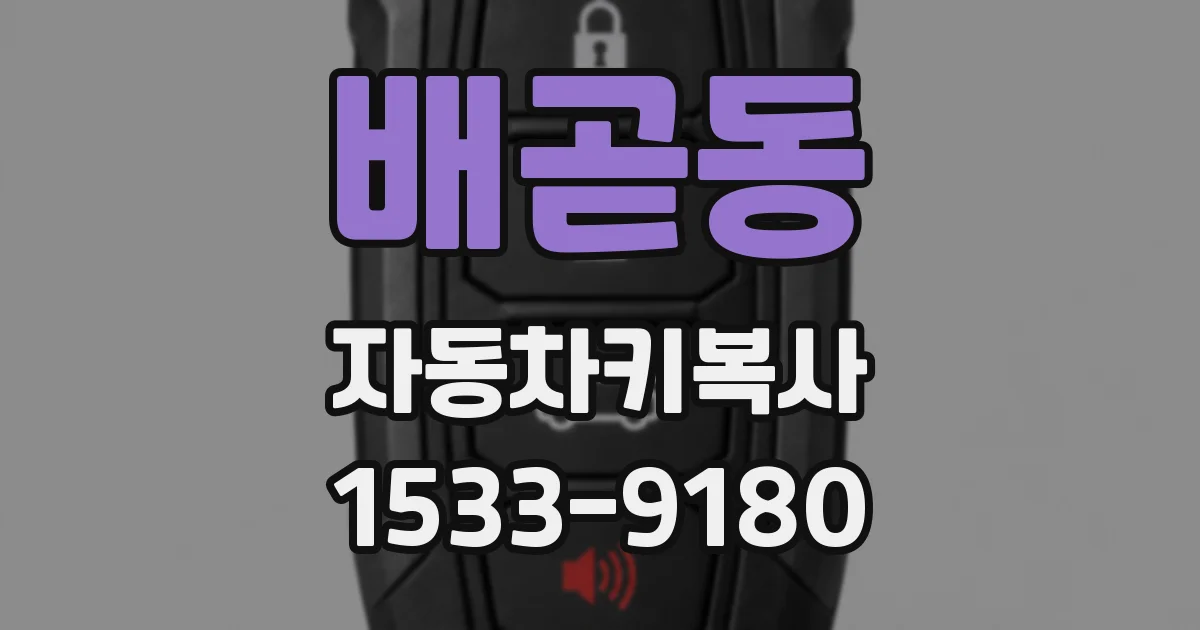 배곧동 자동차키복사