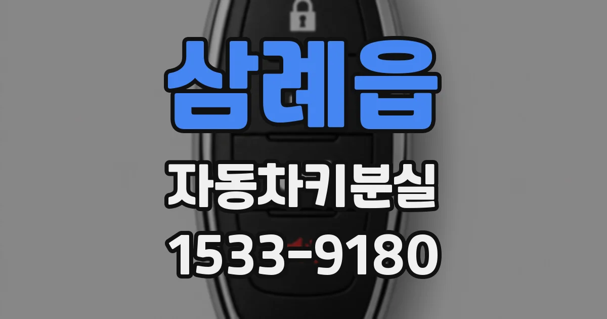 삼례읍 자동차키분실