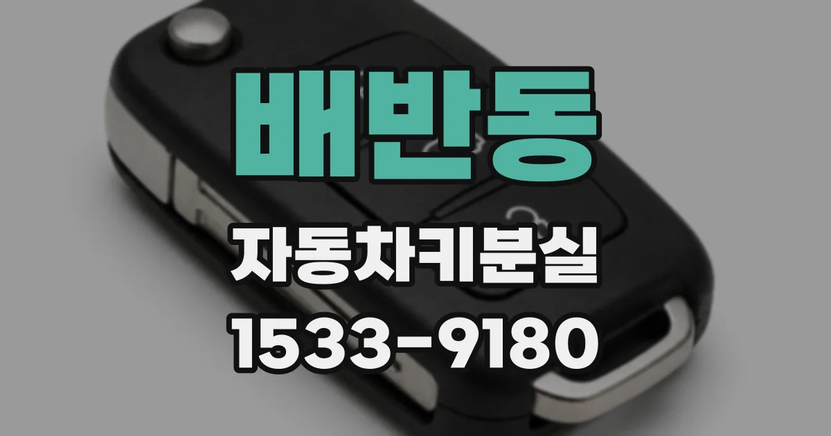 배반동 자동차키분실