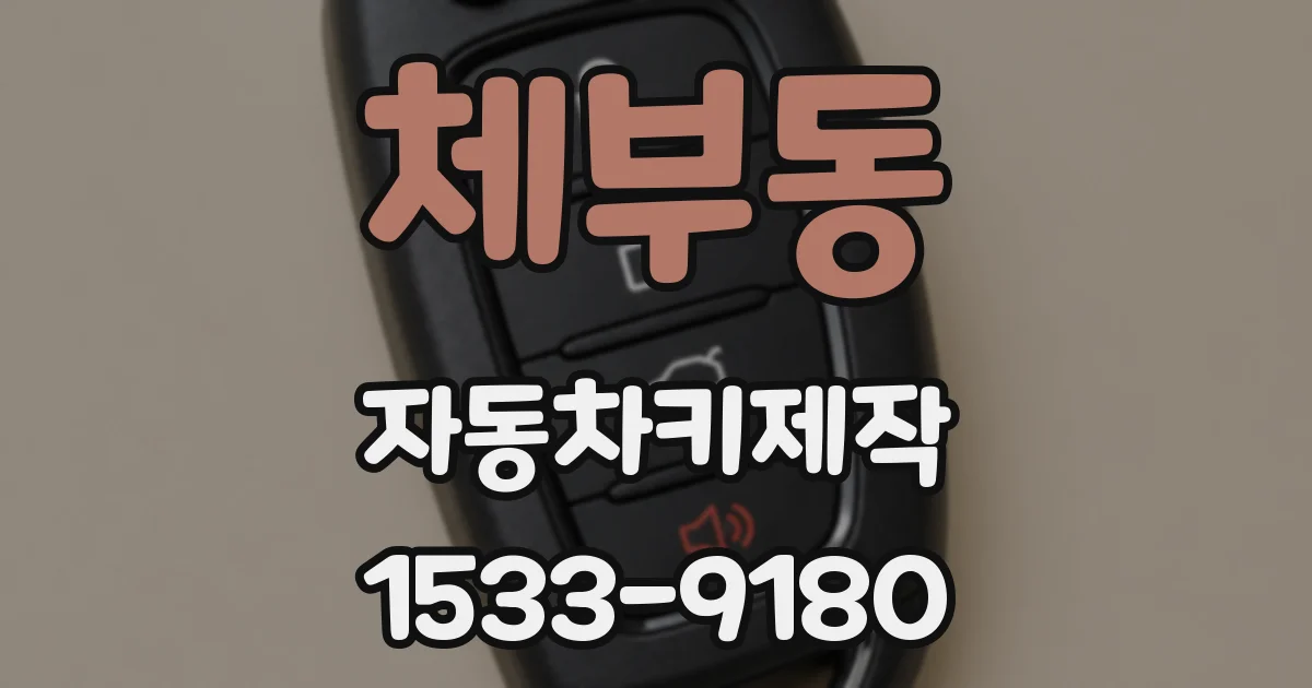 체부동 자동차키제작