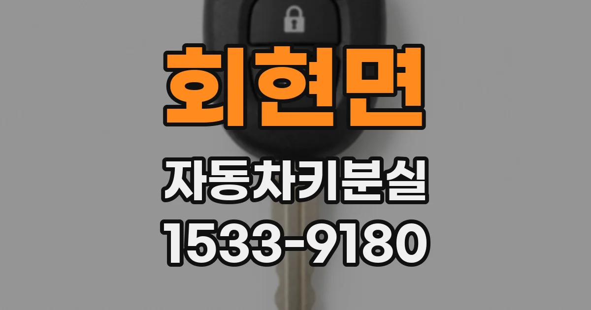 회현면 자동차키분실