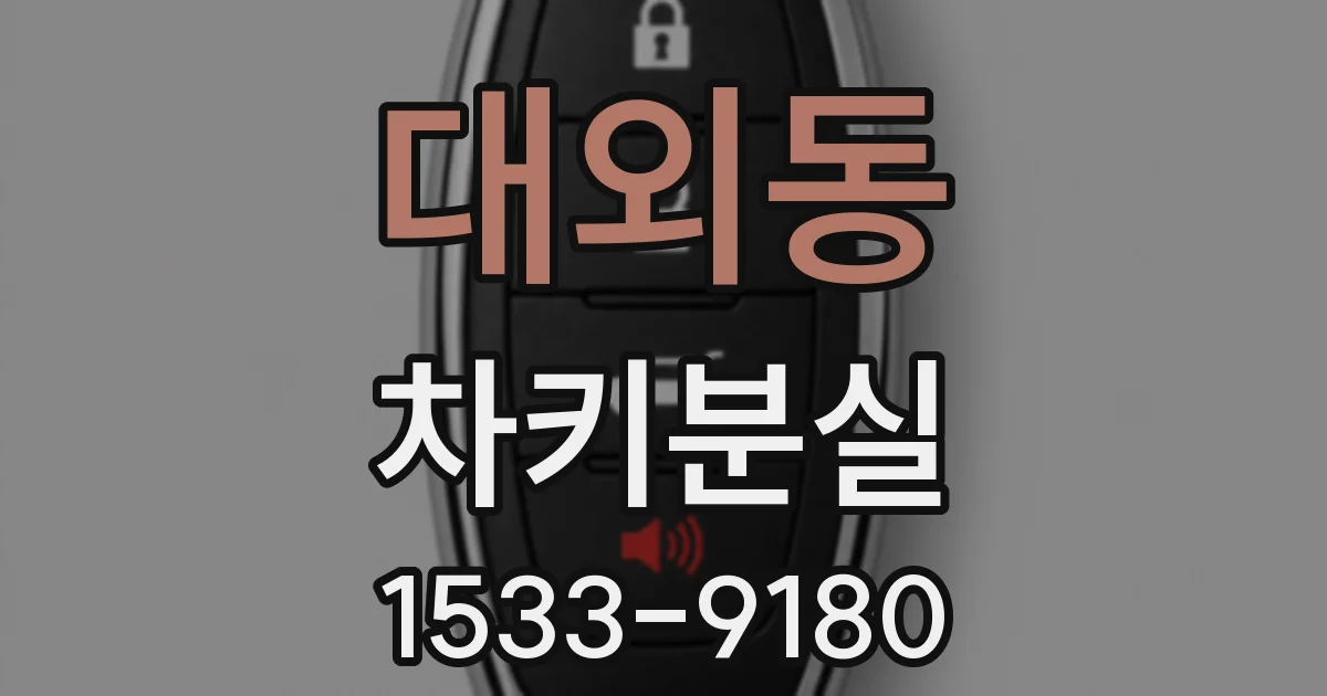 대외동 차키분실