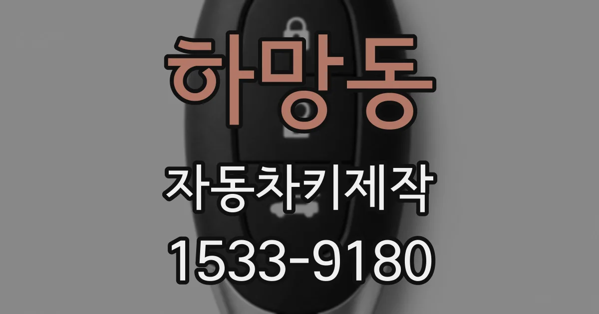 하망동 자동차키제작