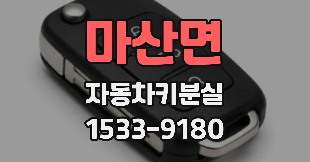 마산면 자동차키분실