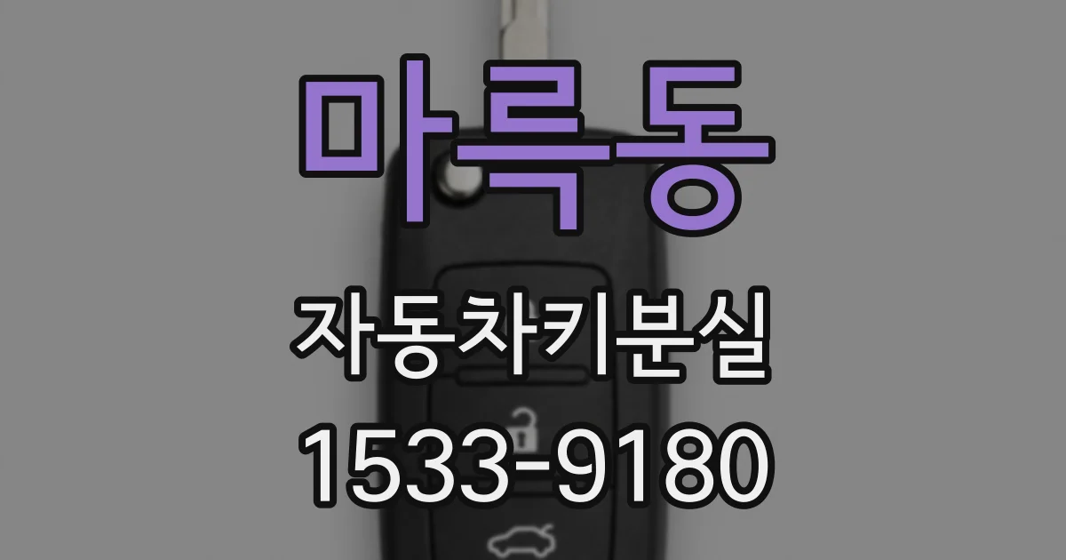 마륵동 자동차키분실