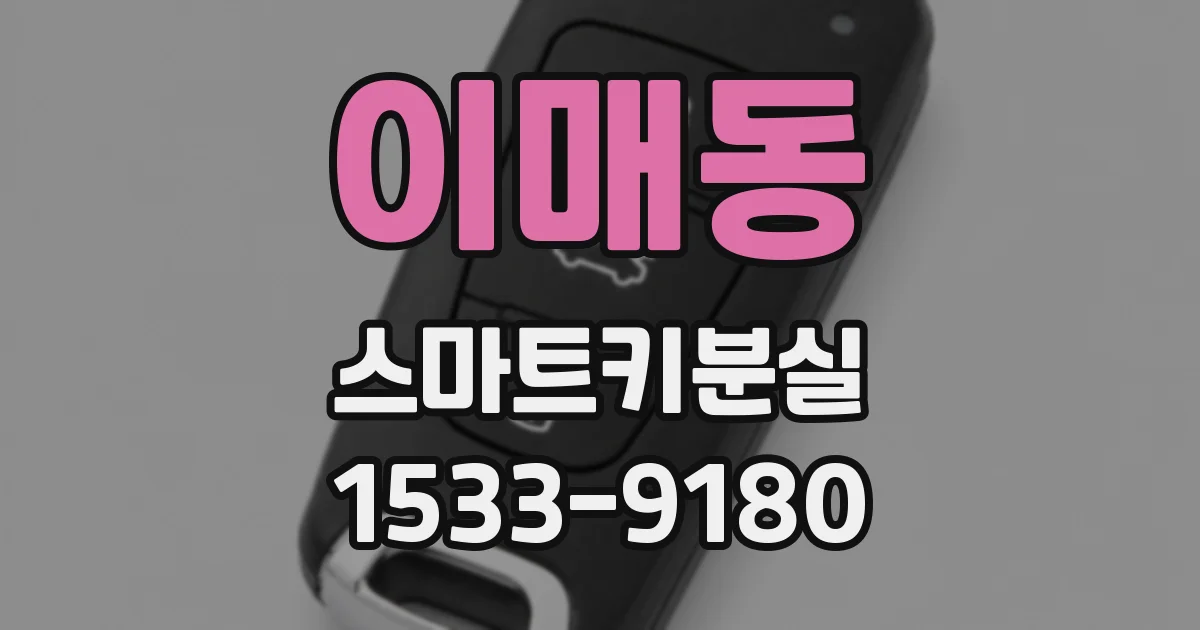 이매동 스마트키분실