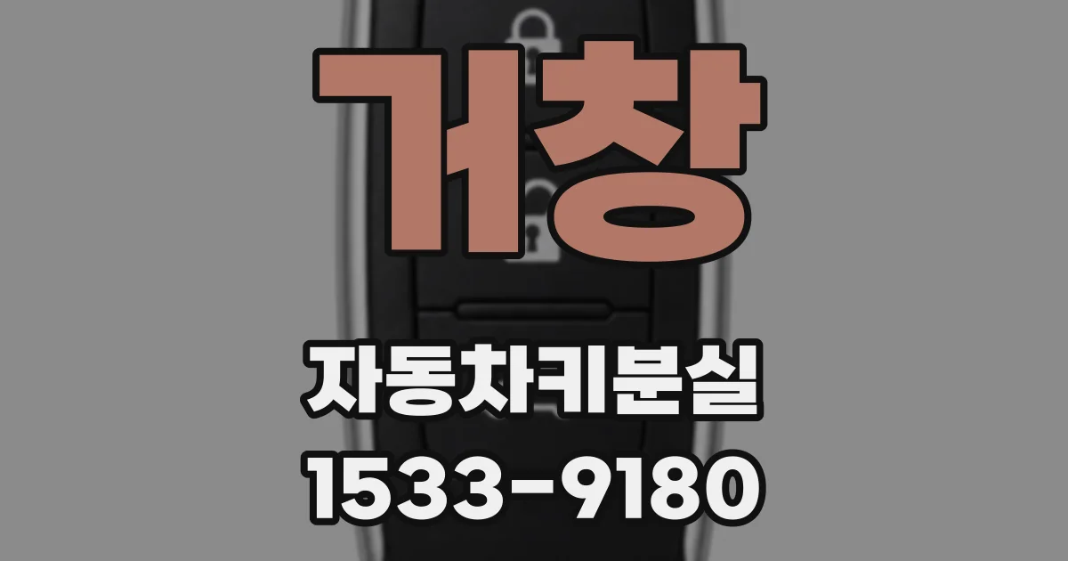거창 자동차키분실