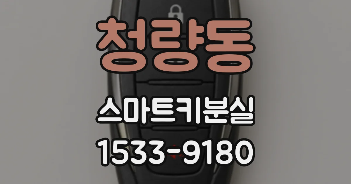청량동 스마트키분실