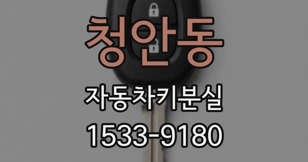 청안동 자동차키분실