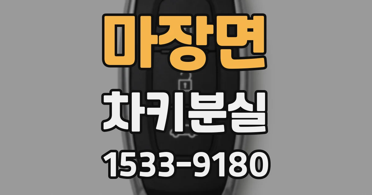 마장면 차키분실