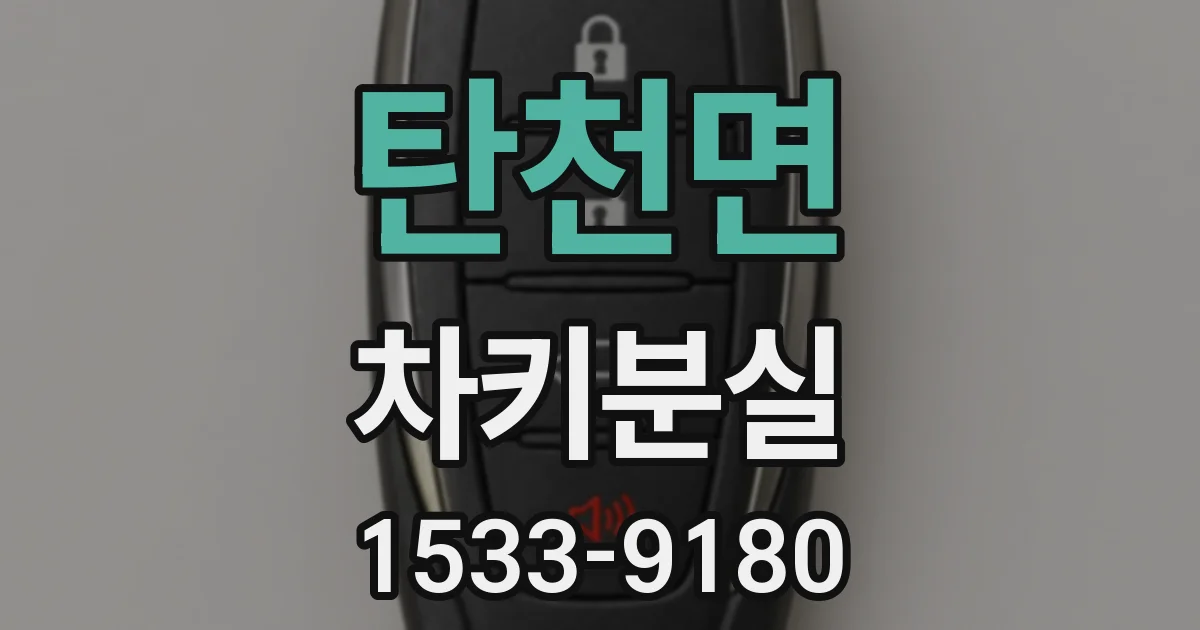 탄천면 차키분실