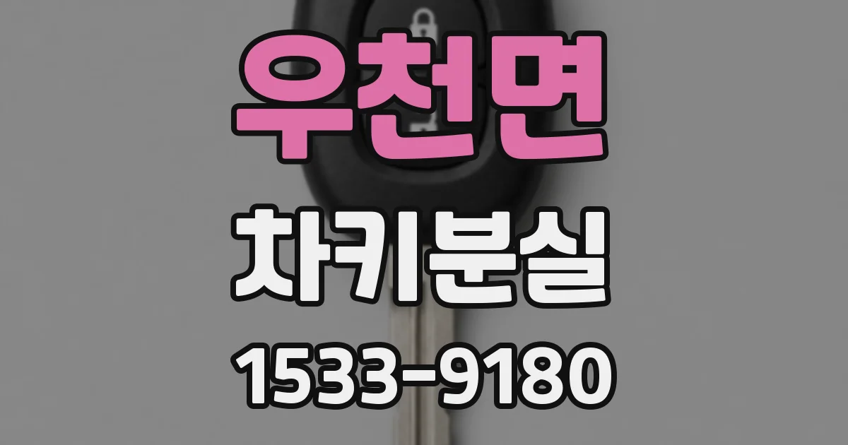 우천면 차키분실