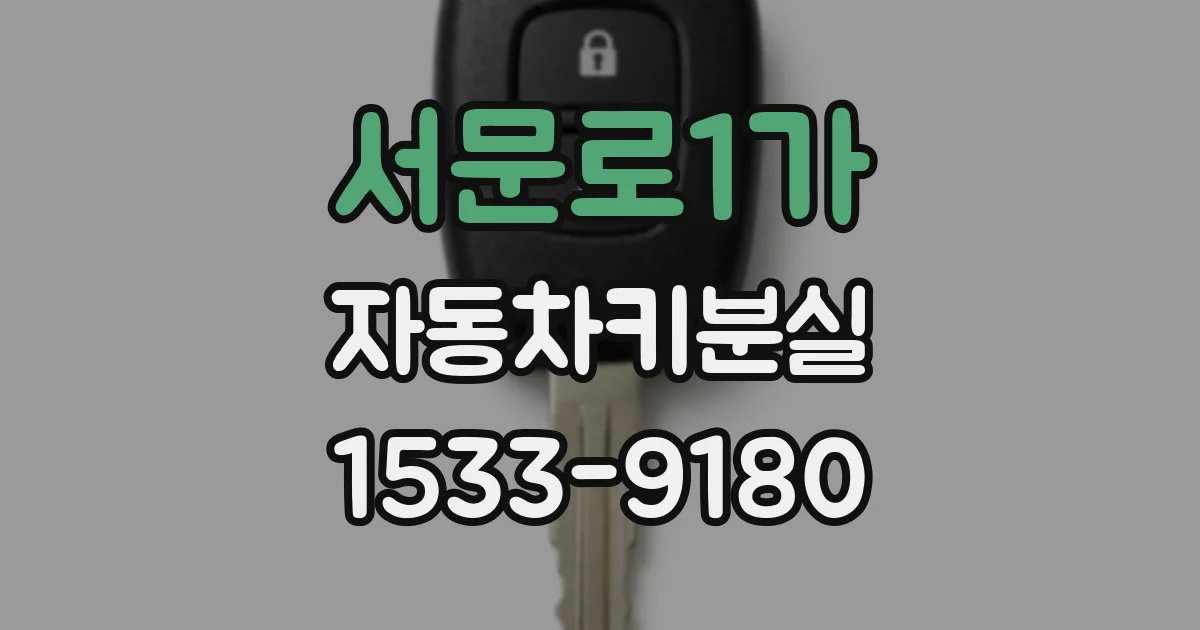 서문로1가 자동차키분실