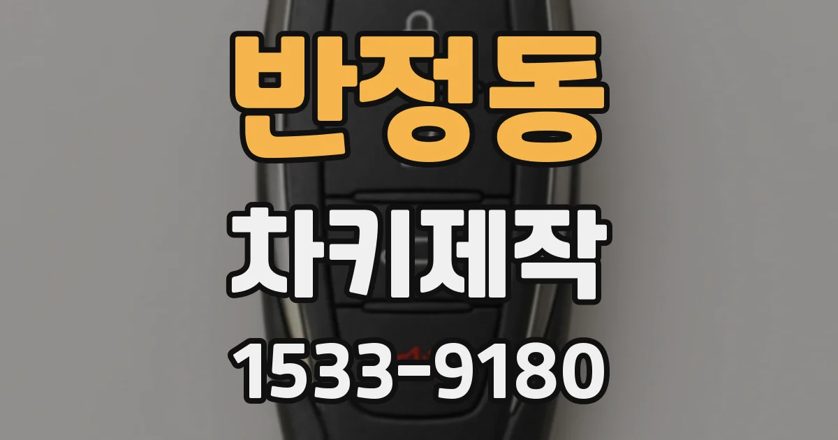 반정동 차키제작