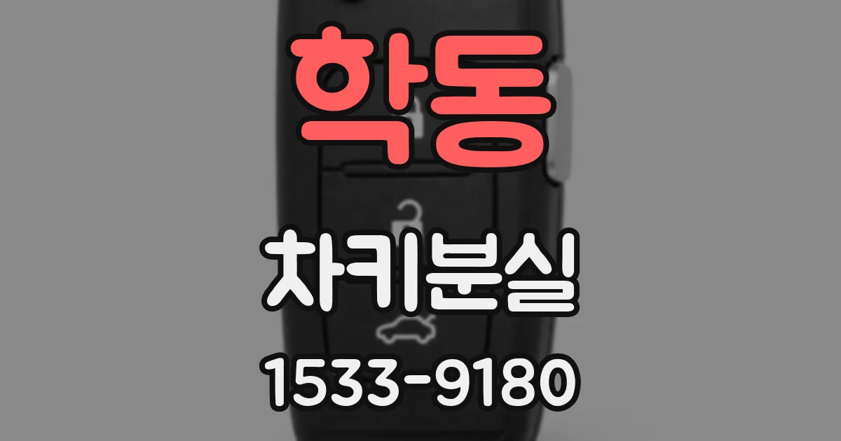 학동 차키분실