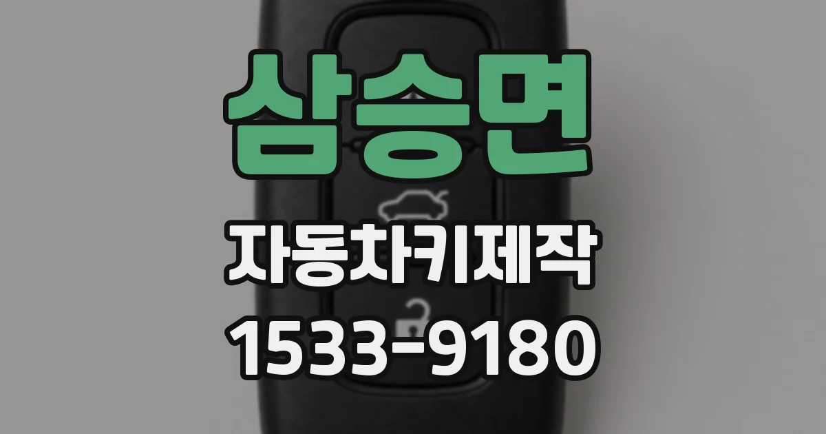 삼승면 자동차키제작