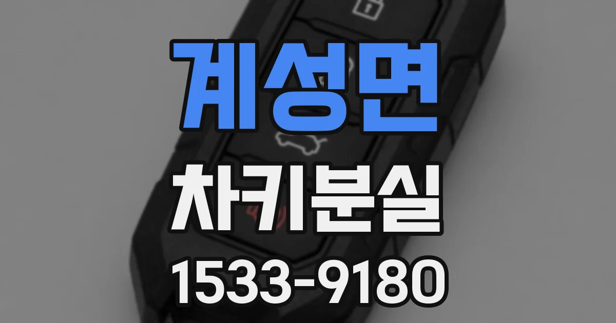 계성면 차키분실