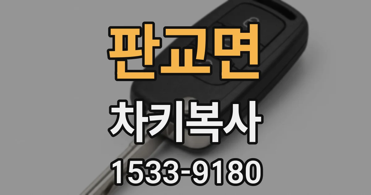 판교면 차키복사