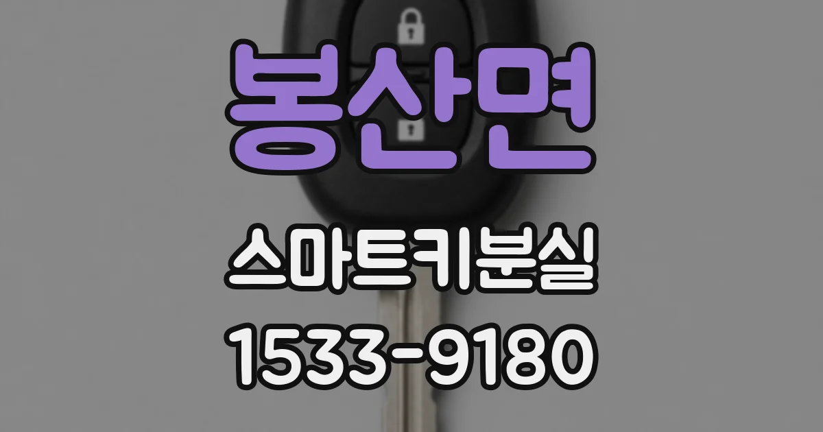 봉산면 스마트키분실