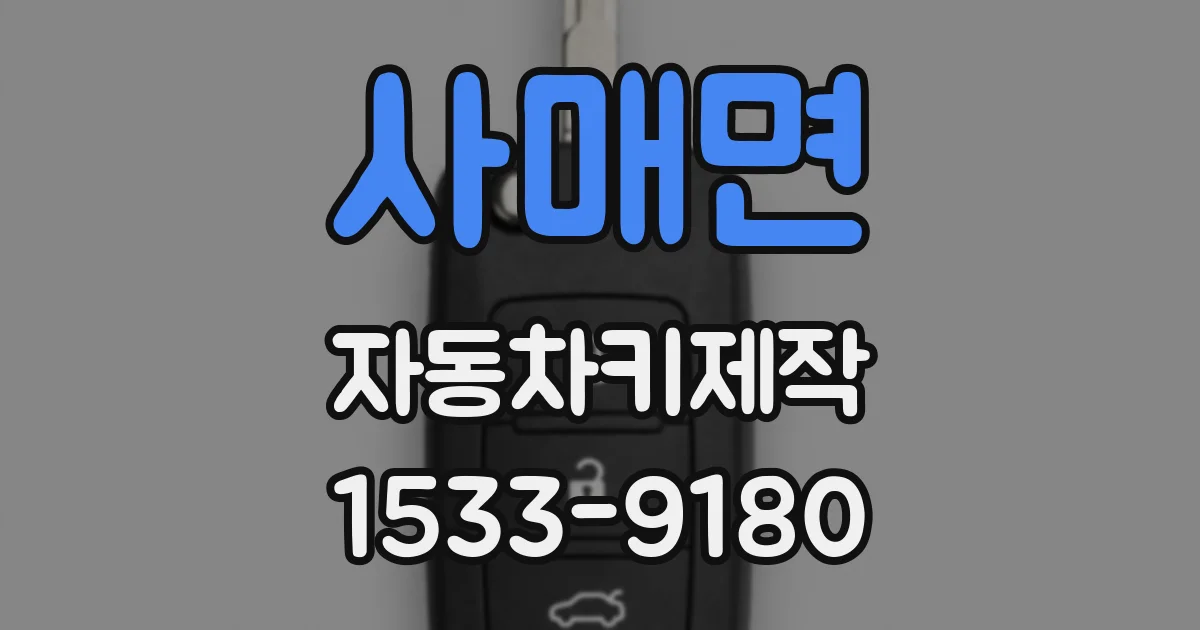 사매면 자동차키제작