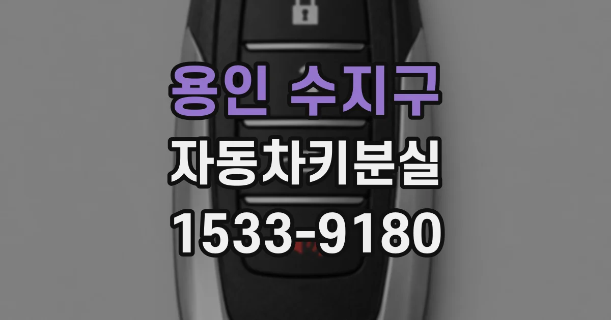 용인 수지구 자동차키분실